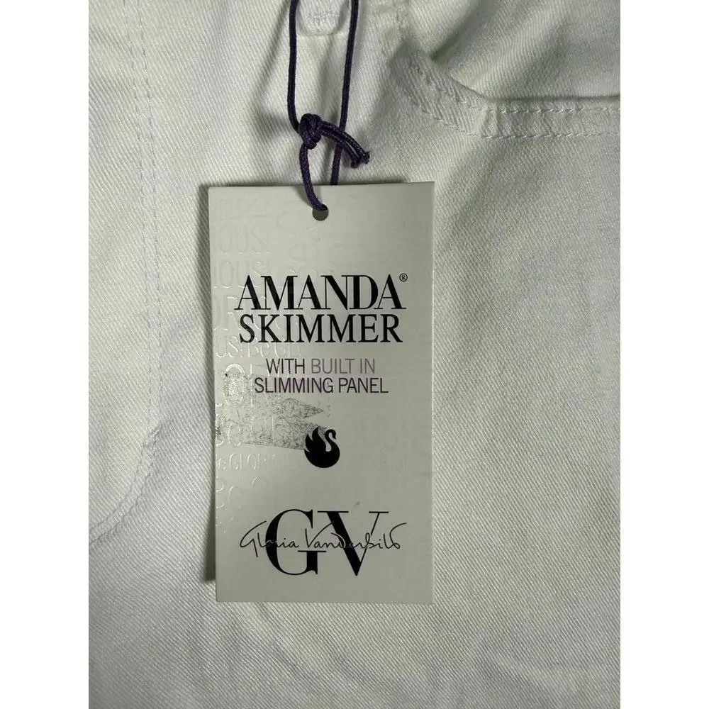 NWT Gloria Vanderbilt Amanda Skimmer Cropped Pants - White, Size 6